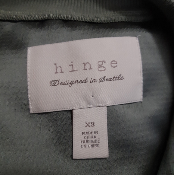 Hinge Size XS Green Metallic Bomber Jacket Puff - Picture 9 of 9